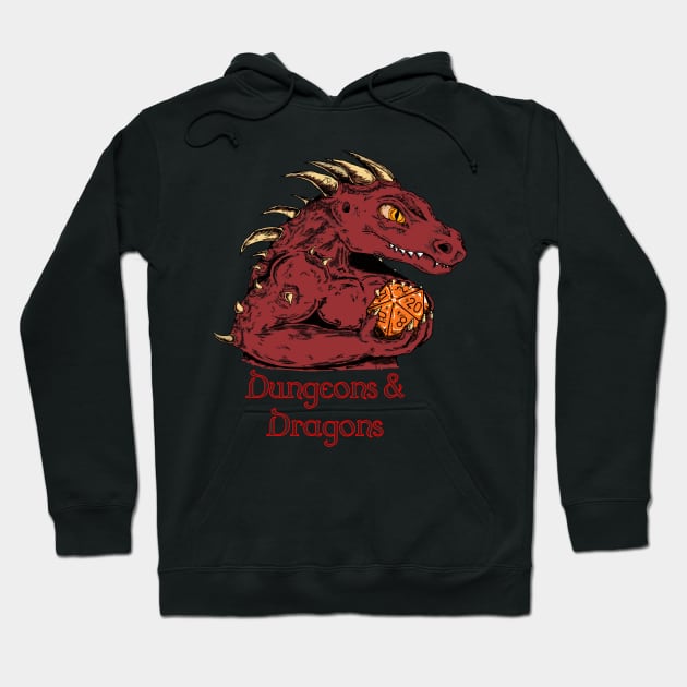 Ancient Dragon on a Roll Hoodie by JaxRuan